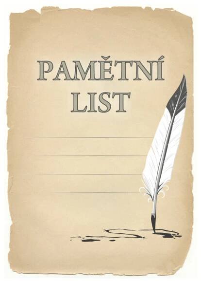 Pamětní list, diplom A5