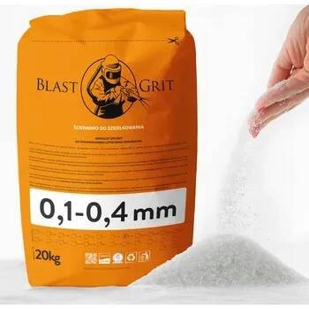 Skleněný mikrogranulát Blast Grit 0,1 - 0,4 mm 20 kg jako soda do pískovačky