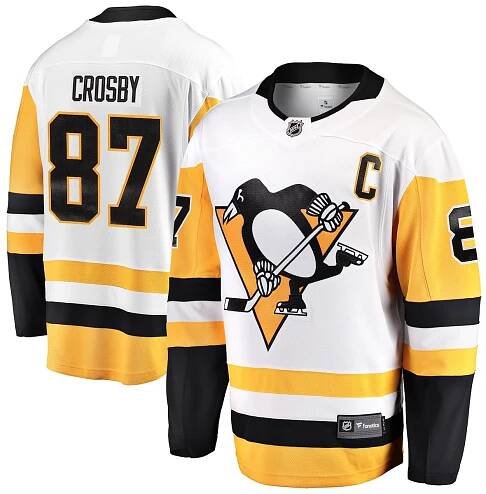 Men's Pittsburgh Penguins Sidney Crosby Fanatics White  Breakaway Jersey