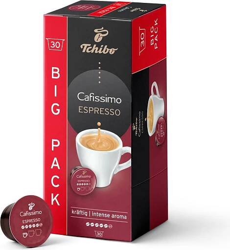 Tchibo Cafissimo silná káva na espresso, krabička na kapsle, 30 kapslí (espresso