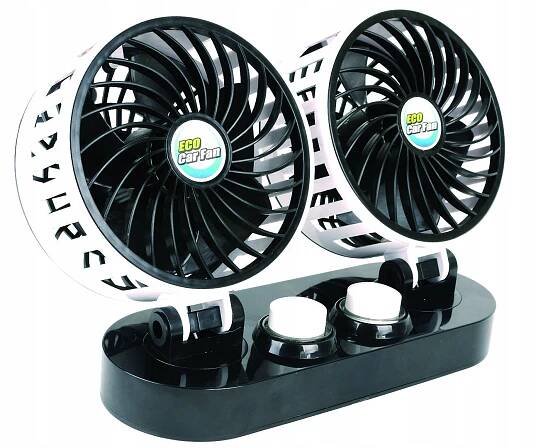 Duální 12V 4,5'' ventilátor do auta větráček