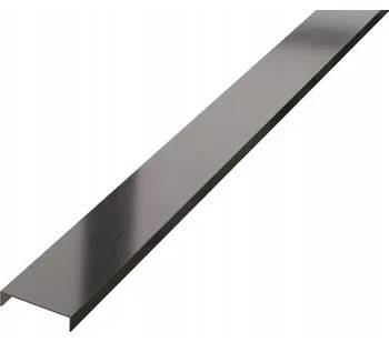 REKTIFIKOVANÝ KOVOVÝ PROFIL U GUNMETAL 4 cm x 270 cm
