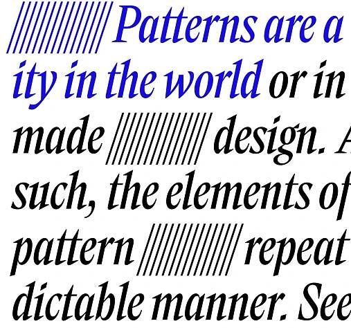 Artwork der Nikolai. TExt: Patterns are a ity in the world or in made design …
