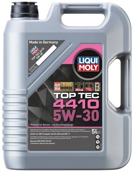 MOTOROVÝ OLEJ 0W-20 5L 6400 TOP TEC ACEA C5, Renault RN 17 FE 21585 LIQUI