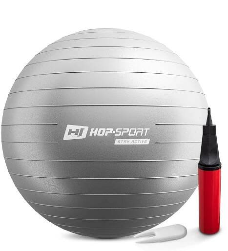 Gymnastický míč fitness 65cm - stříbrný