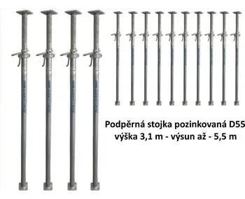 Podpěrná stojka pozinkovaná D55 výška 3,1 m - výsun až - 5,5 m