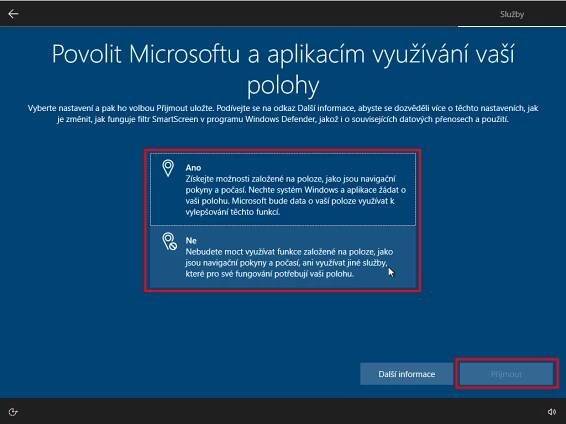 nastavení určování polohy po instalaci Windows 11
