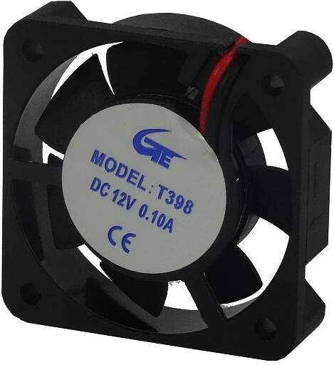 Malý přístrojový ventilátor T398-12V DC, 40x40x10 mm, 6000 ot./min.