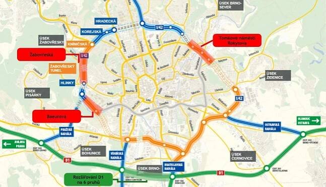 Brněnský Velký městský okruh se rozroste o další úsek. Startuje stavba VMO Bauerova u výstaviště