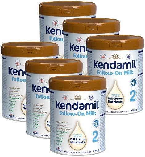 6x KENDAMIL Mléko pokračovací 2 DHA+ 800 g