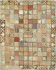 Hooked Rugs: Rag Carpets For Sale (large wool, floral rug) • NYC