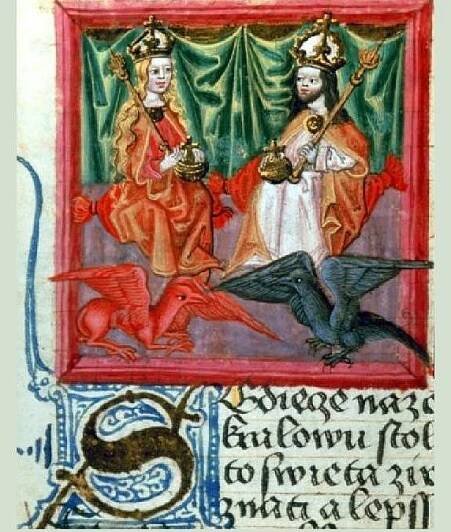 Český král a římský císař Karel IV. a jeho první manželka Blanka z Valois