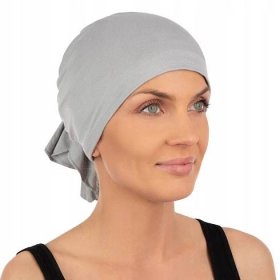Mikos dámský bambusový šátek po chemoterapii čepice turban přes hlavu šedá
