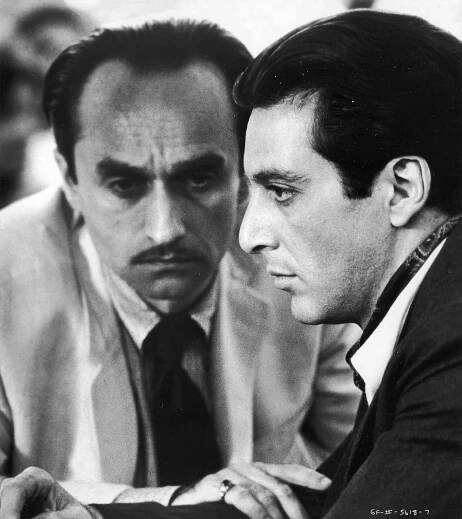 Al Pacino and John Cazale in Kmotr II (1974)