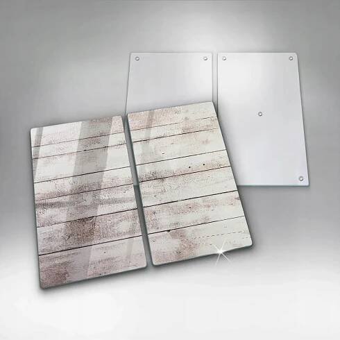 Kuchyňské skleněné kryty na krájení s grafikou 2x30x52 cm Staré dřevěné desky Šířka výrobku 60 cm