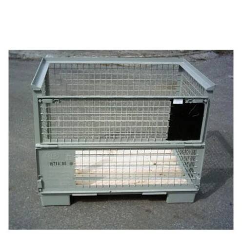 Gitterbox / UIC 435-3 - 1200x800x800 mm, nosnost 1500 kg, šedá RAL7030