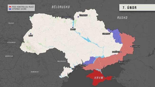 Mapa: Jak Rusové útočí na Ukrajině