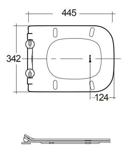 KLUDI - Resa C WC sedátko Slim, SoftClosing, QuickRelease, lesklá bílá (28WCS43)