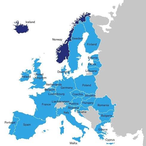 EU member states where the GDPR is enforced.