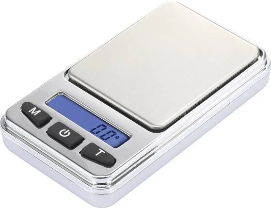 Basetech kapesní váha 200 g, rozlišení 0.01 g na baterii, stříbrná