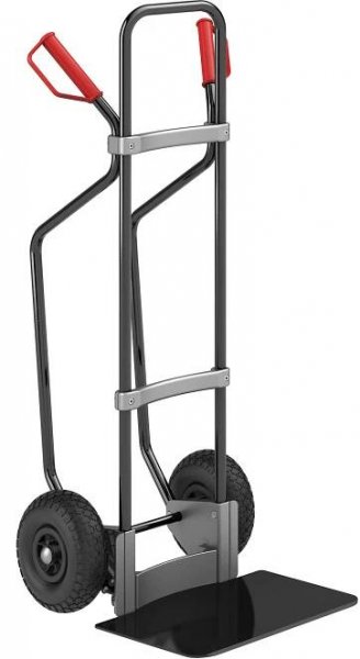 Černý rudl s ližinami – eurokraft pro: ložná plocha š x h 450 x 350 mm, černá