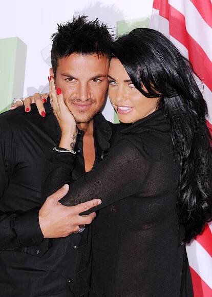 LONDON - APRIL 14: Peter Andre and Katie Price pose at the 'Katie And Peter: The Next Chapter Stateside' photocall at the Soho Hotel on April 14, 2009 in London, England. (Photo by Eamonn McCormack/WireImage)
