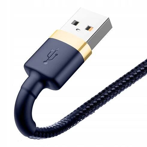 Baseus Cafule kabel USB-A / Lightning 2.4A QC 3.0 1 m - modro-zlatý Barva modrá