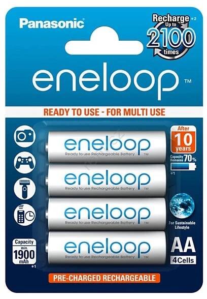 Panasonic Eneloop BK-3MCCE - 4ks nabijecí baterie AA Eneloop NiMH/1,2V/1900mAh