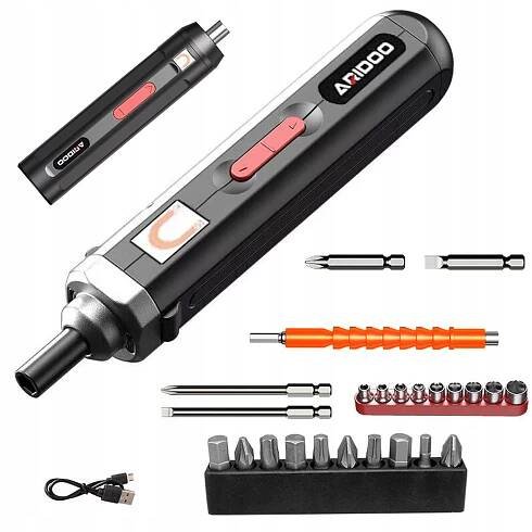 AKU ŠROUBOVÁK ELEKTRICKÝ AKUMULÁTOROVÝ ŠROUBOVÁK 3.6 V + SADA 26 BITŮ za 469.00CZK - Allegro
