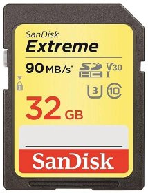 Paměťová karta Sandisk SDHC Extreme 32GB UHS-I U3 (90R/40W) (173355)