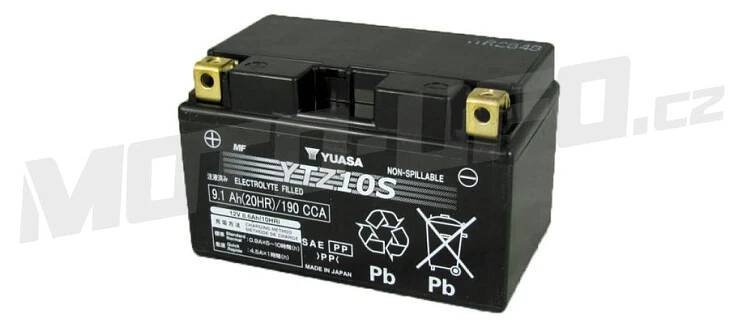 YUASA baterie YTZ10S (12V 8.6Ah) aktivovaná ve výrobě
