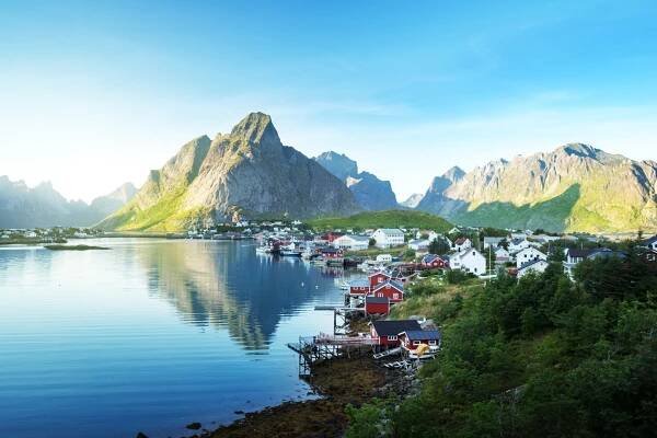 Reine Village, Lofotenské ostrovy, Norsko — Stock obrázek