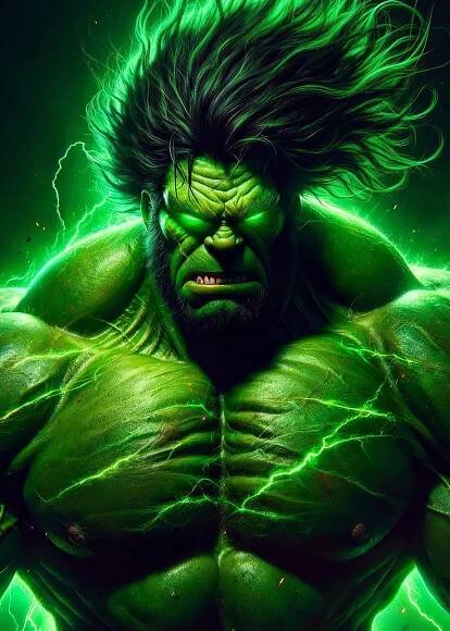 Nabízený kovový obraz - Hulk - Inkpyro
