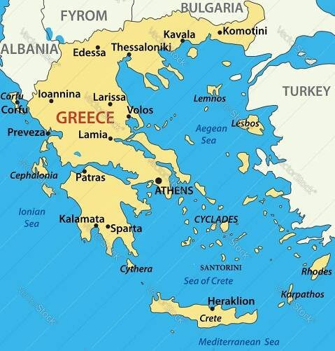 santorini maps