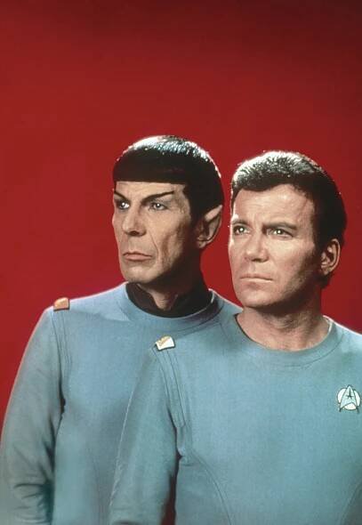 STAR TREK: THE MOTION PICTURE, from left: Leonard Nimoy, William Shatner, 1979. 