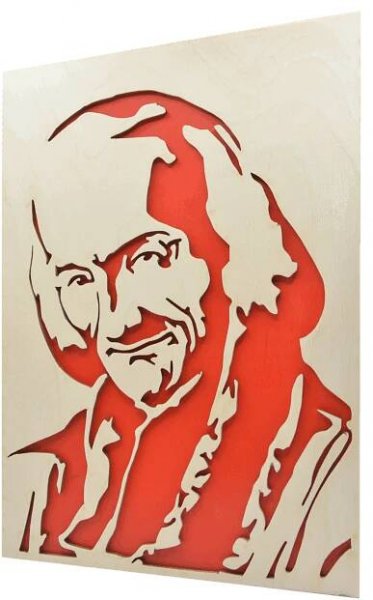 Sv. Jan Maria Vianney - obraz do dřeva - červená