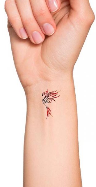 Red Phoenix Temporary Tattoo - Etsy | Small phoenix tattoos, Tattoos for women, Phoenix tattoo feminine