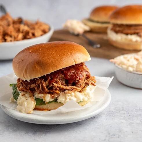 Slow cooker BBQ pulled pork – Sarah's Healthy Kitchen