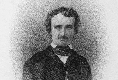 Engraved portrait of Edgar Allan Poe