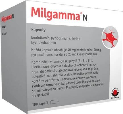 Milgamma N trojkombinacia vitaminov 100 kapsúl
