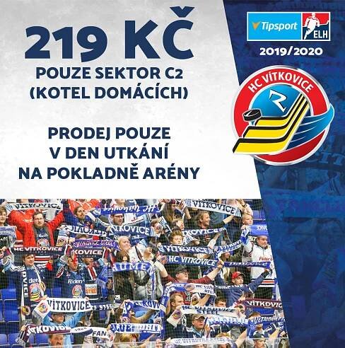 Další derby už ve čtvrtek! Vstupenky v prodeji. Pojďme naplnit halu - HC VÍTKOVICE RIDERA