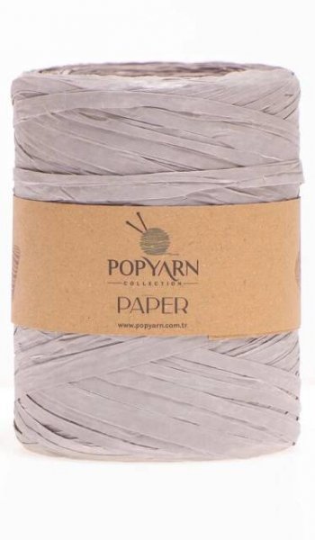 Papírová příze Paper B514 - šedá, 250g 360m vhodná pro macrame