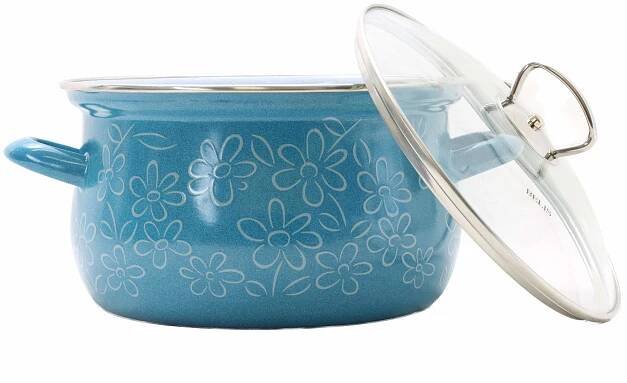 Belis Flower sada smaltovaného nádobí 8 ks