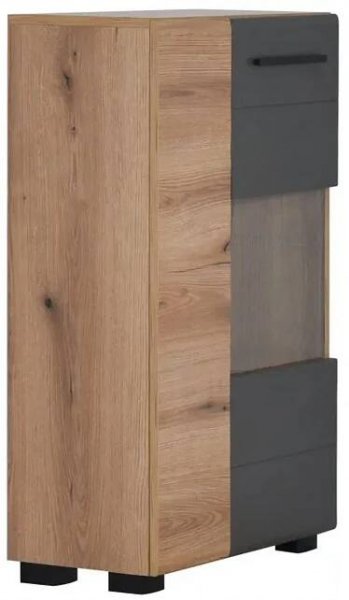 Komoda BARCELONA - dub artisan/šedá, 103×60×32 cm