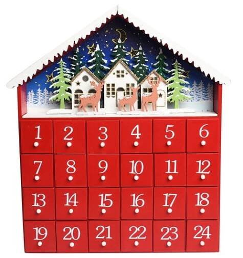 Adventní kalendář Red House LED – Rex London