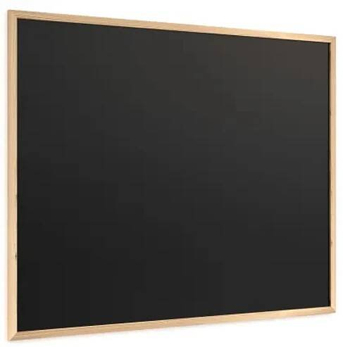 Černá křídová tabule 100x80 cm, dřevěný rám, ECO