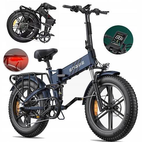 Skládací elektromobil Engwe ENGINE PRO-2.0 1200W 32KM/H 16AH 110km + dárek