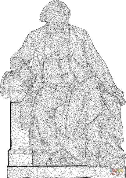 Johannes Brahms 3D drátěný model omalovánka | Omalovánky k Vytisknutí Zdarma