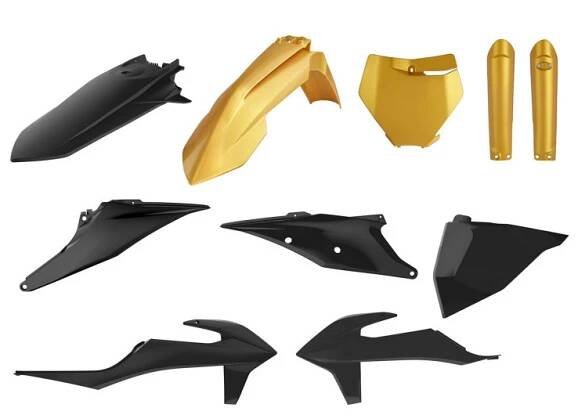 Sada plastů POLISPORT Gold/black