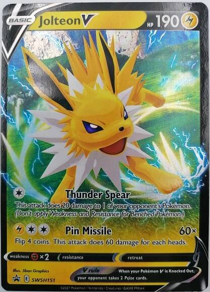 SWSH | Jolteon V SWSH 151/307 | LIGHTNING | Originální karta Pokemon